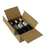 Krabica na víno-6 fliaš 32 cm naležato hnedé