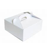 Krabica na zákusky vysoká Bielo-biela
