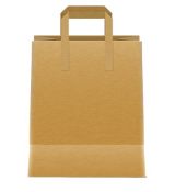 Hnedé papierové tašky, ploché papierové ucho 305x170x340 mm