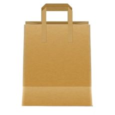 Hnedé papierové tašky, ploché papierové ucho 305x170x340 mm